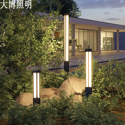 現(xiàn)代簡(jiǎn)約LED柱形庭院燈防水亞克力戶外公園別墅小區(qū)景觀燈可定制