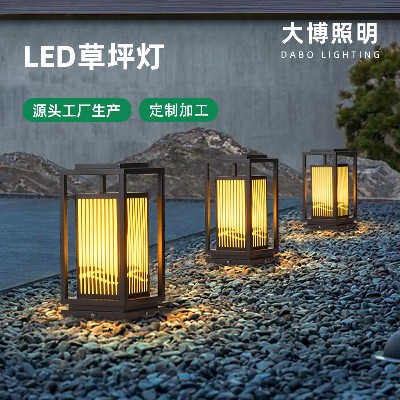 定制中式太陽(yáng)能柱頭燈中字庭院燈戶外防水花園別墅圍墻柱子燈