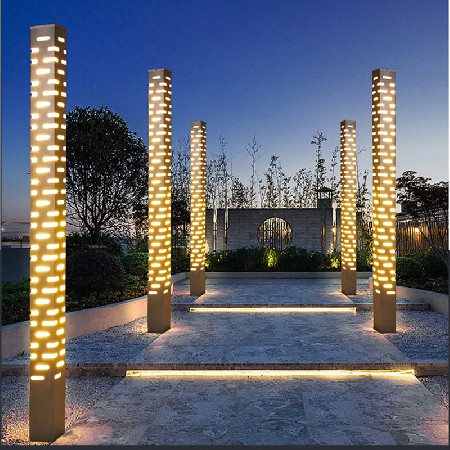 方形景觀燈激光切割鏤空工藝特色售樓部廣場小區(qū)庭院燈廠家批發(fā)