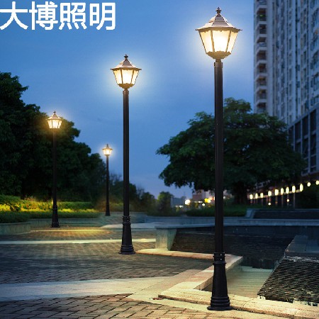 LED庭院燈歐式壓鑄鋁花邊直六角小區(qū)景觀燈廣場(chǎng)別墅照明燈具廠家