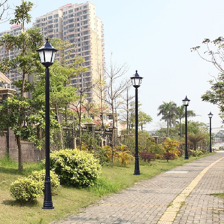 LED庭院燈歐式壓鑄鋁花邊直六角小區(qū)景觀燈廣場(chǎng)別墅照明燈具廠家