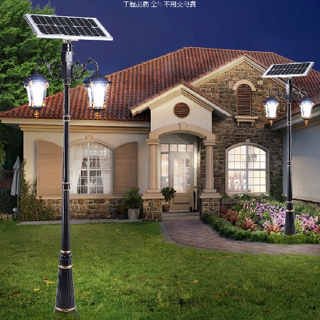 古典歐式太陽能庭院燈別墅小區景觀亮化光伏一體化LED燈廠家批發