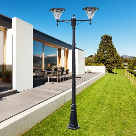 太陽(yáng)能庭院燈壓鑄鋁防水戶外小區(qū)廣場(chǎng)亮化歐式LED景觀燈廠家批發(fā)