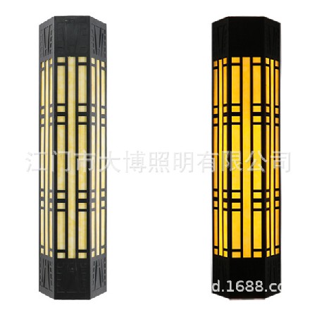 中式LED壁燈戶外小區墻壁亮化防水云石罩鋁制上下照掛壁燈批發